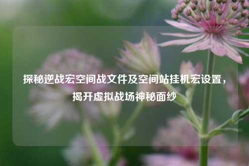 探秘逆战宏空间战文件及空间站挂机宏设置，揭开虚拟战场神秘面纱
