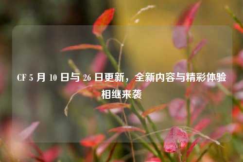 CF 5 月 10 日与 26 日更新，全新内容与精彩体验相继来袭