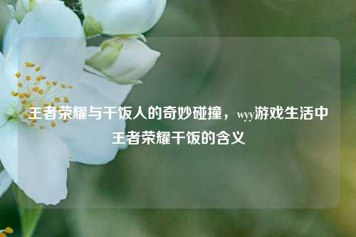 王者荣耀与干饭人的奇妙碰撞，wyy游戏生活中王者荣耀干饭的含义