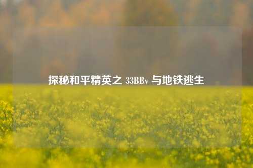 探秘和平精英之 33BBv 与地铁逃生