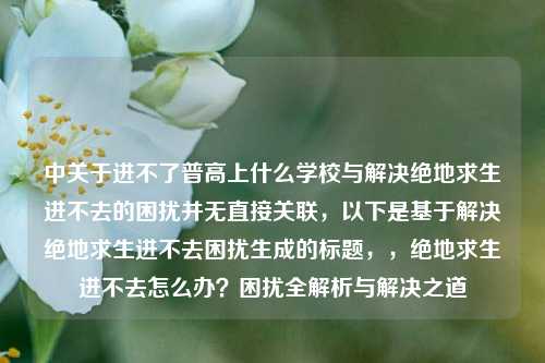 中关于进不了普高上什么学校与解决绝地求生进不去的困扰并无直接关联,以下是基于解决绝地求生进不去困扰生成的标题,,绝地求生进不去怎么办?困扰全解析与解决之道