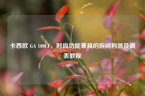 卡西欧 GA 100CF,时尚功能兼具的腕间利器及调表教程