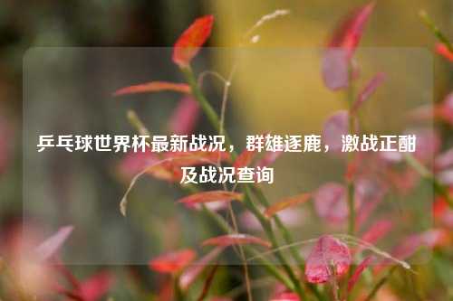 乒乓球世界杯最新战况，群雄逐鹿，激战正酣及战况查询