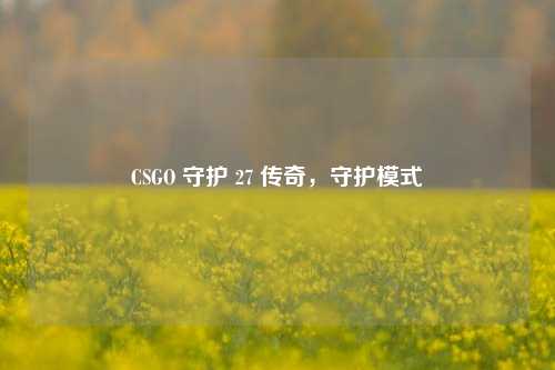 CSGO 守护 27 传奇，守护模式