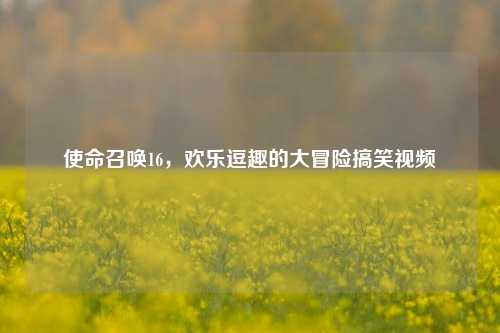 使命召唤16，欢乐逗趣的大冒险搞笑视频