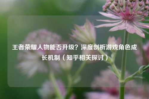 王者荣耀人物能否升级?深度剖析游戏角色成长机制(知乎相关探讨)