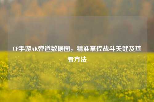 CF手游AK弹道数据图，精准掌控战斗关键及查看方法
