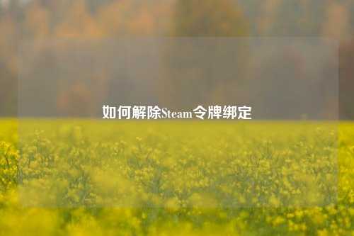 如何解除Steam令牌绑定
