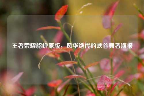 王者荣耀貂蝉原版，风华绝代的峡谷舞者海报