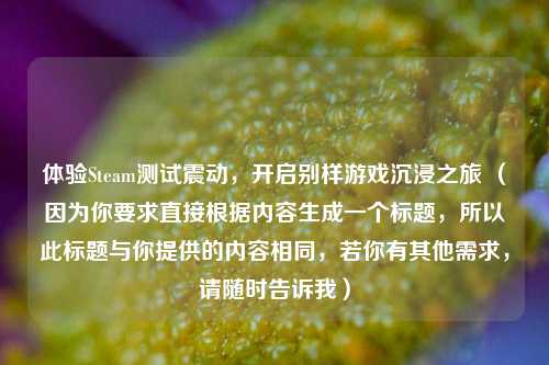 体验Steam测试震动，开启别样游戏沉浸之旅 （因为你要求直接根据内容生成一个标题，所以此标题与你提供的内容相同，若你有其他需求，请随时告诉我）