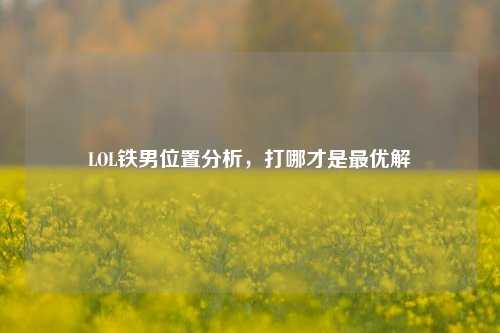 LOL铁男位置分析,打哪才是最优解