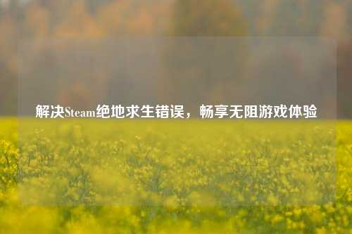 解决Steam绝地求生错误，畅享无阻游戏体验