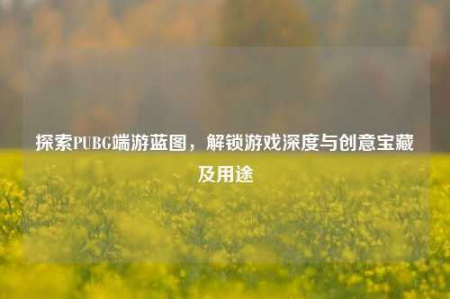 探索PUBG端游蓝图,解锁游戏深度与创意宝藏及用途