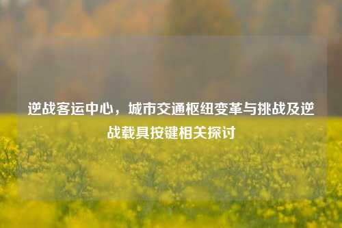 逆战客运中心，城市交通枢纽变革与挑战及逆战载具按键相关探讨