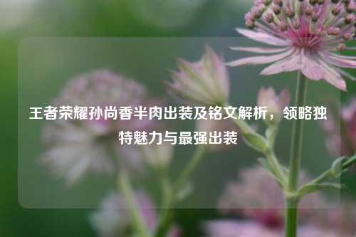 王者荣耀孙尚香半肉出装及铭文解析，领略独特魅力与最强出装