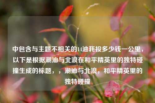 中包含与主题不相关的14油耗投多少钱一公里，以下是根据潮汕与北浪在和平精英里的独特碰撞生成的标题，，潮汕与北浪，和平精英里的独特碰撞