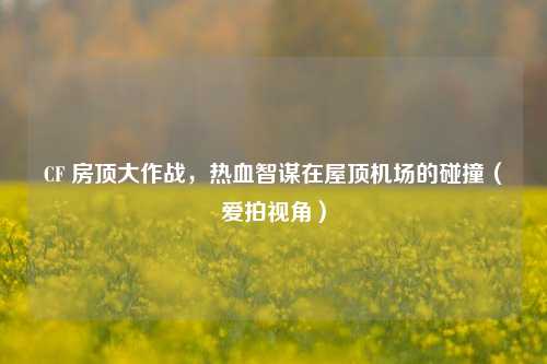 CF 房顶大作战，热血智谋在屋顶机场的碰撞（爱拍视角）