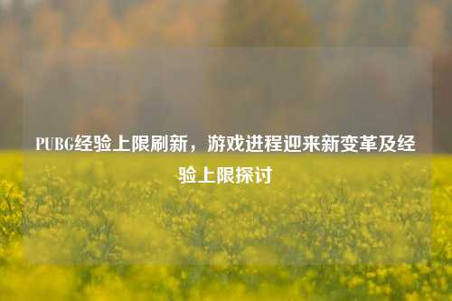 PUBG经验上限刷新,游戏进程迎来新变革及经验上限探讨