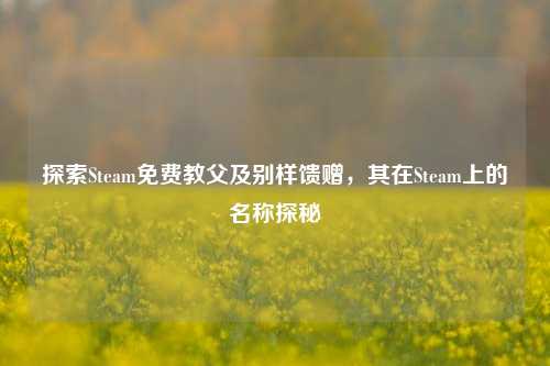 探索Steam免费教父及别样馈赠,其在Steam上的名称探秘