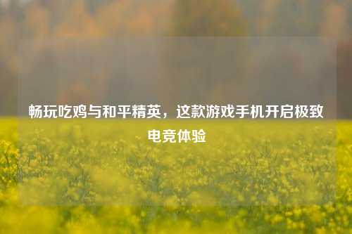 畅玩吃鸡与和平精英，这款游戏手机开启极致电竞体验