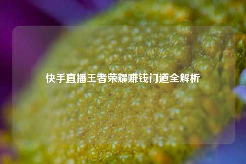 快手直播王者荣耀赚钱门道全解析