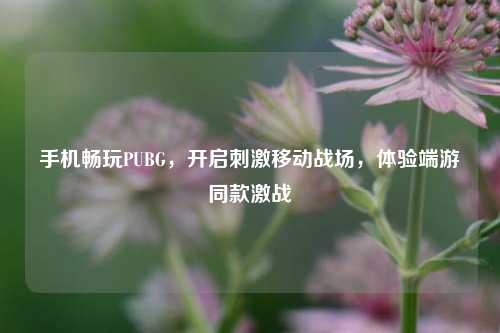 手机畅玩PUBG，开启刺激移动战场，体验端游同款激战