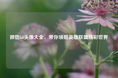 微信lol头像大全，带你领略英雄联盟精彩世界