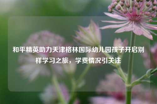 和平精英助力天津格林国际幼儿园孩子开启别样学习之旅，学费情况引关注