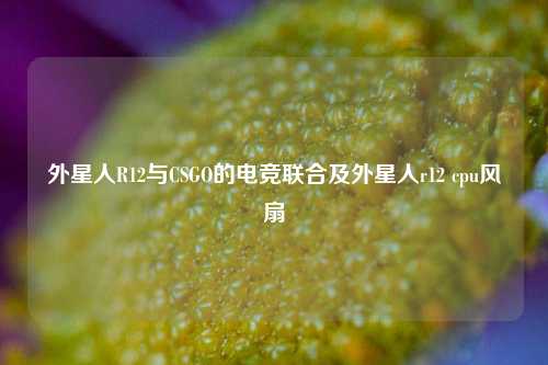 外星人R12与CSGO的电竞联合及外星人r12 cpu风扇