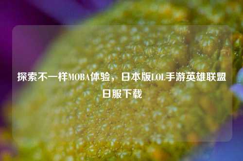 探索不一样MOBA体验，日本版LOL手游英雄联盟日服下载