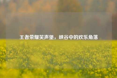 王者荣耀笑声堡，峡谷中的欢乐角落
