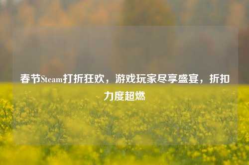 春节Steam打折狂欢，游戏玩家尽享盛宴，折扣力度超燃