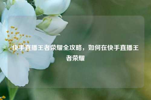 快手直播王者荣耀全攻略，如何在快手直播王者荣耀