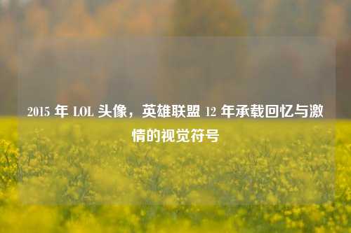 2015 年 LOL 头像，英雄联盟 12 年承载回忆与激情的视觉符号