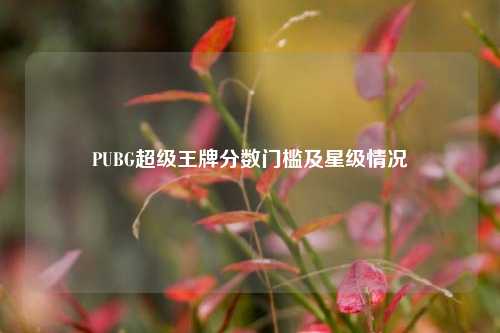 PUBG超级王牌分数门槛及星级情况