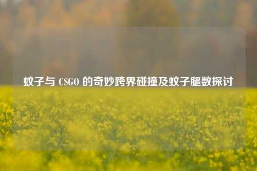 蚊子与 CSGO 的奇妙跨界碰撞及蚊子腿数探讨