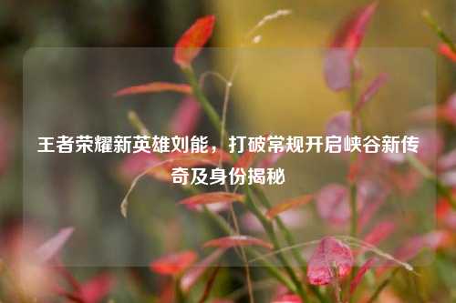 王者荣耀新英雄刘能,打破常规开启峡谷新传奇及身份揭秘