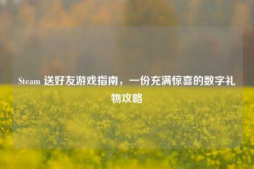 Steam 送好友游戏指南，一份充满惊喜的数字礼物攻略