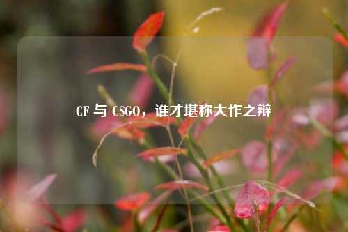 CF 与 CSGO，谁才堪称大作之辩