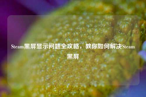 Steam黑屏显示问题全攻略，教你如何解决Steam黑屏