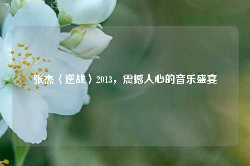 张杰〈逆战〉2013，震撼人心的音乐盛宴