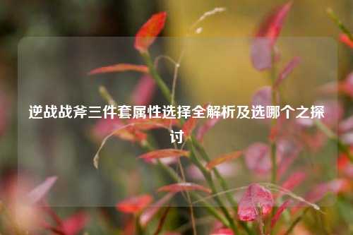 逆战战斧三件套属性选择全解析及选哪个之探讨