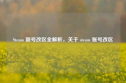 Steam 新号改区全解析，关于 steam 账号改区