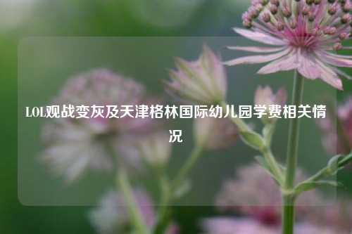 LOL观战变灰及天津格林国际幼儿园学费相关情况