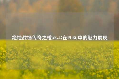 绝地战场传奇之枪AK-47在PUBG中的魅力展现