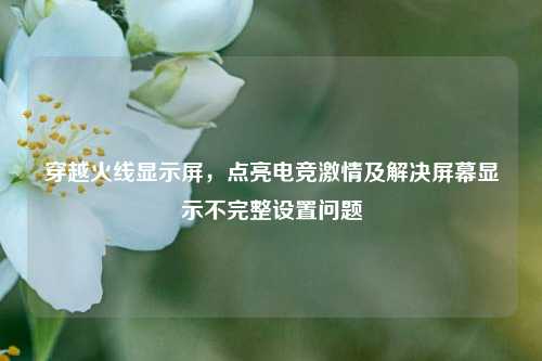 穿越火线显示屏，点亮电竞激情及解决屏幕显示不完整设置问题