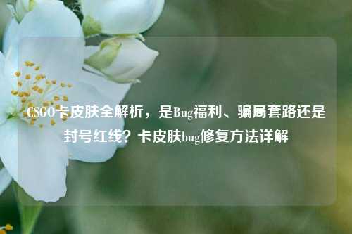CSGO卡皮肤全解析，是Bug福利、骗局套路还是封号红线？卡皮肤bug修复方法详解