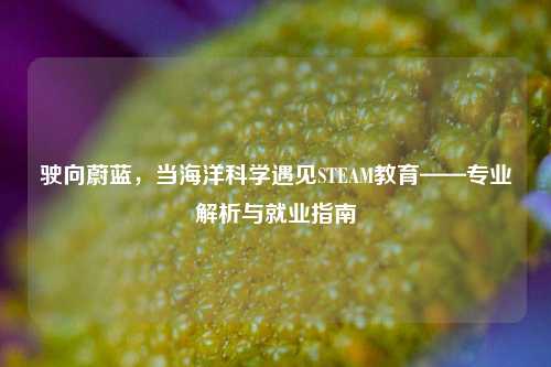 驶向蔚蓝，当海洋科学遇见STEAM教育——专业解析与就业指南